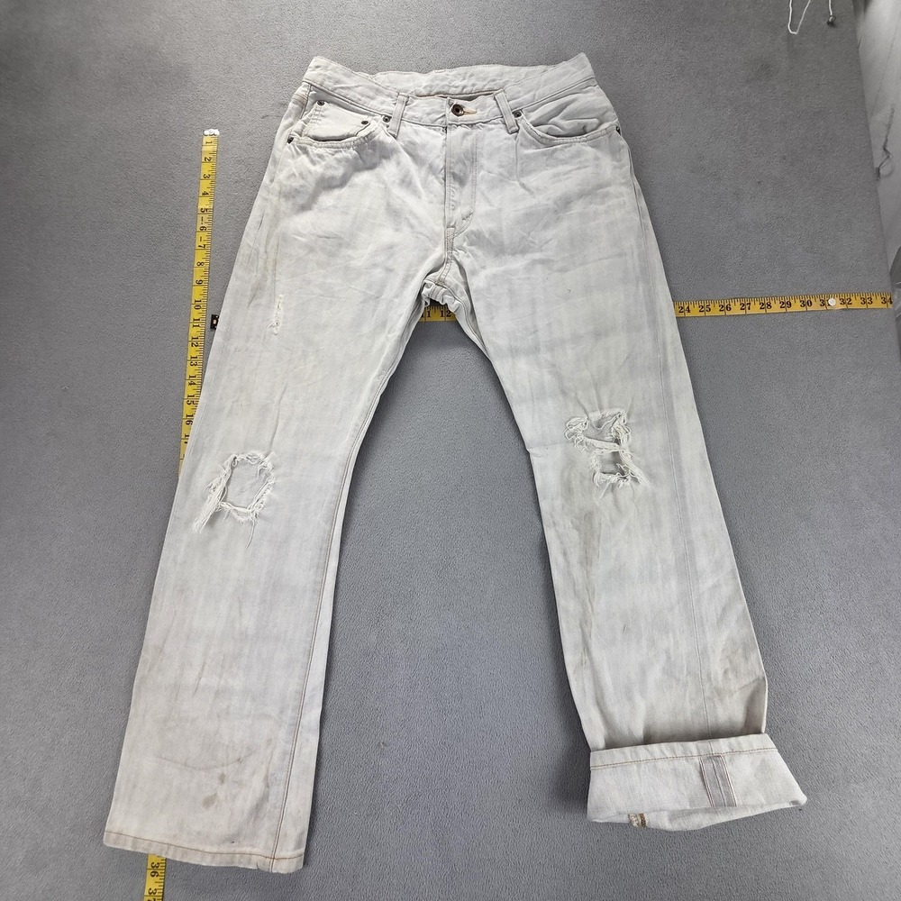 Edwin Jeans Mens White Selvedge 505 Made In‎ Japan Thrashed Fits 28x28